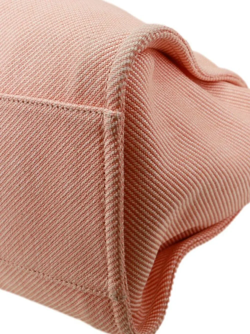 Chanel  Deauville Medium Mixed Fibers Canvas Calfskin Shopping Tote Bag Peach - Picture 8 of 11